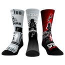 Unisex Rock Em Socks Darth Vader & Stormtrooper Silver San Antonio Spurs Three-Pack Star Wars Crew Set