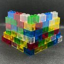 40pcs/bag Small Bricks Transparent Clear Brick 1x2 Building Block Classic Bulk Parts Accessories Toys For Children
