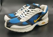 Vintage 1998 Nike Zoom Air Blue/White/Black/Gold Size 8 104122-481 AWESOME