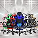 Gaming Chair Massage Office Computer Seating Racing PU Executive Racer Recliner (Green)