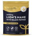 Lion's Mane Mushroom Extract 2000mg  w/ Black Pepper - 365 Vegan Capsules
