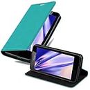 cadorabo Coque pour Nokia Lumia 630 en Turquoise PÉTROLE - Housse Protection avec Fermoire Magnétique, Stand Horizontal et Fente Carte - Portefeuille Etui Poche Folio Case Cover