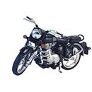 WooZee.. Rugged Bullet Bike Toy with Pull-Back Action Free Wheel Side Stand Realistic Design, Black