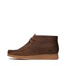 Clarks Older Boys Wallabee Boot O Beeswax Brown Leather 26168134/26142137 (Unisex-Child)