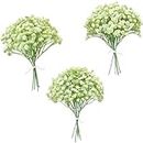 Floroom 18pcs Artificial Baby's Breath Gypsophila Greenery Sprays, Real Touch Green Fake Flowers for Wedding Bouquets Centerpieces Floral Arrangements and Decorations