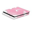 ZOOMHITSKINS PS4 Slim Skin, Compatible for Playstation 4 Slim, Pink Moon Star Cloud White Pastel Anime Kawaii Cute, 1 PS4 Slim Console Skin, Durable & Fit, Easy to Install, 3M Vinyl, Made in The USA