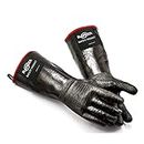 RAPICCA Heat Resistant BBQ Grill Gloves: Oil Resistant Waterproof for Smoking Grilling Cooking Barbecue Deep Frying Turkey Rotisserie Handling Hot Greacy Meat - Long Sleeve 932°F