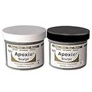 Aves Apoxie Sculpt - 2 Part Modeling Compound (A & B) - 1 Pound, Apoxie Sculpt for Sculpting, Modeling, Filling, Repairing, Simple to Use and Durable Self-Hardening Modeling Compound - Silver Grey