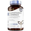 Multivitamins & Minerals - 365 Vegan Multivitamin Tablets - 1 Year Supply - Multivitamin Tablets for Men and Women with 26 Essential Active Vitamins & Minerals - Made in The UK by Nutravita