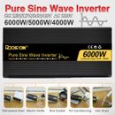 Pure Sine Wave Power Inverter 4000W 5000W 6000W DC 12V to 240V Travel Converter