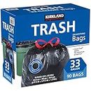 KIRKLAND SIGNATURE Drawstring Trash Bags - 33 Gallon - Xl Size - 90 Count (90 Count)