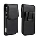 Vertical Phone Holster for iPhone 15 14 13 12 Pro Max, PU Leather Belt Phone Holster W Clip for Samsung S23 Ultra,S22 Ultra,S21 Ultra,S23 S22 S21+,S20 Ultra, Pouch Case