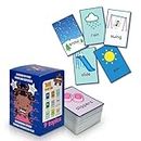 E-STIP 165 Flash Cards for Babies Toddlers for Learning My First Word & Sentences, Preschool Speech and Language Delay Educational Learning Toy Cards to Teach Words with Images