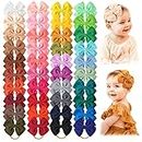 Prohouse 40 PCS Big Bows Baby Headbands Nylon Hairbands Baby Bows Elastics for Baby Girls Newborn Infant Toddler Child Hair Accessories
