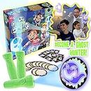 MEMENTO Kids’ Get The Ghost Adventure Card Game, Capture Glow-in-The-Dark Ghost Matching Your Card with Special Magic Torch, Speed, Skill, Agility, 10 Different Ghost Characters, 2-3 Players, Ages 4+