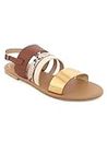Kenneth Cole Women Flat Sandal | Open Toe Wide Band Flat Sandal For Ladies & Girls | PU Leather Casual Flat Sandal WithAdjustable Strap, Nude