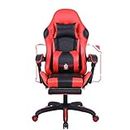 AOLI Chaise Gaming Chair, Gamer Chair with Footrest, Ergonomic Computer Chair with Lumbar Support, Reclining Pc Gaming Chair for Adults, Big and Tall Office Chair Carbon Fiber Leather,A