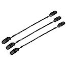 KAKK 3pcs Hat Strap Clips, Black Cap Retainer Fishing Apparel Keeper Holder and Coiled Cord for Golfing Fishing Boating Sailing Other Sports