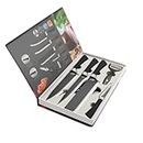 Suzec Stainless Steel Knife Set with Chef Peeler and Scissor (6 Pieces)