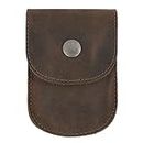 Hide & Drink, Full Grain Leather Holster Pouch, Durable EDC Waist Bag for Coins, Pocket Wallet, Headphones, Personal Items, Conveniently Attaches to Belt, Snap Closure, Handmade, Bourbon Brown