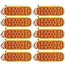 All Star Truck Parts 10X Amber 6" Oval 24 LED Trailer Signal Mid Turn/Ship Stop Turn Tail Indicator Light DOT/SAE Certified IP67 Waterproof Headache Rack Backrack Truck Camper RV Flatbed 12V Bright