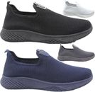MENS SLIP ON LIGHTWEIGHT WALK SPORTS RUNNING PUMPS CASUAL TRAINERS SHOES SIZE UK