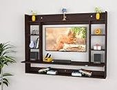 DAS Devin Wall Mount TV Entertainment Unit/Set Top Box Stand for Up to 32" Screen- Flowery Wenge (Engineered Wood)