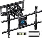 Pipishell Full Motion TV Wall Mount for 37-75" Flat Curved TVs, Wall Mount TV Bracket with Dual Articulating Arms Swivel Tilt Rotation, TV Mount up to 132lbs Max VESA 600x400 Fit 12"-16" Wood Stud