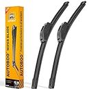 AUTOBOO OEM Quality 22" + 20" Premium All-Seasons Durable Stable And Quiet Windshield Wiper Blades Pack of 2 (pair for front windshield)