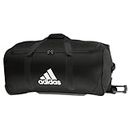 adidas Team XL 2 Wheel Duffel Bag, Black/White, One Size, Team XL 2 Wheel Duffel Bag
