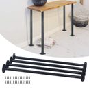 4 Pack 30" Industrial Metal Pipe Table Legs Coffee Table DIY Furniture Leg Black