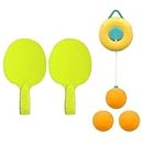 6 Piece Set Adjustable Hanging Table Tennis Trainer Set for Kids with Racket and Balls, Starter Kit for Outdoor & Indoor Games Self-Training Set Parent-Child Interaction Toy Double