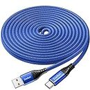 Siwket USB C Cable Type C Charging Cable,[5M] Braided USB C Fast Charger Cord 3A Data Sync for Samsung Galaxy S20/10/9,Note 9/8,LG G5,Sony Xperia,Moto G7,PS5,Switch,HTC.Macbook Blue