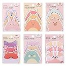 AUXSOUL 6 Packs Sticky Notes, Cute Animal Sticky Notes Kawaii Stationary self-Adhesive Note Pads for Pet Lovers School Supplies Office Gift Idea