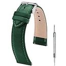 Fullmosa 22mm Treen Gradient Color Tanned Leather Watch Straps for Samsung Galaxy Watch 3 45mm, Quick Release Watch Band for Fossil Gen 6/One Plus(46mm)/Noise Colorfit - Marine Green