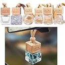 Manwetye 6 PCS Car Hanging Diffuser Bottle - 8ml Empty Perfume Pendant for Essential Oil Aromatherapy Storage | Refillable Home & Car Air Freshener Vials