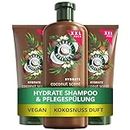 Herbal Essences Hydrate Feuchtigkeits Shampoo (1 x 680ml) und Conditioner (2 x 350ml) Set mit Kokosnussduft, Von sehr Trockenem Haar zu Weichen Haaren