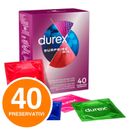 Preservativi Durex Box Surprise Me Confezione da 40 Profilattici Maschili Misti