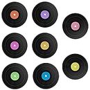 RUNRAYAY 10 Inch Fake Self-Adhesive Blank Vinyl Records, 8Pcs in 1 Pack for Indie Aesthetic Room Home Decor on Wall for Bedroom or Living Room Discos Music Studio Hip Hop Decorative Purpose - Purple