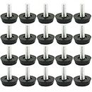 sourcing map Screw on Furniture Glide Leveling Foot Adjuster 22mmxM6x20mm 20 Pcs
