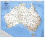 (LAMINATED) MAP OF AUSTRALIA POSTER LARGE DETAILED (75x63cm) PICTURE PRINT NEW