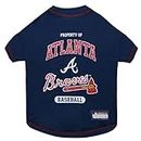 MLB Atlanta Braves Dog T-Shirt, X-Large