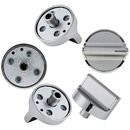 W10594481 Stainless Steel Stove knob 5pcs for Whirlpool Gas Cooktop Range/Oven