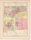 c1895 Staatskarte von New Mexico antik Vintage Britannica 9.