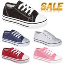 BOYS TRAINERS  SHOES KIDS CANVAS GIRLS CASUAL PUMPS BOOTS LACE UP PLIMSOLLS