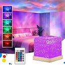 JIAWEN Galaxy Projector Light for Bedroom - Ocean Wave Sensory Light with 16 Colors, 30 Lighting Modes Star Light Projector for Kids, Ceiling Projector Night Light for Bedroom/Party/Game Rooms