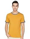Amazon Brand - Arthur Harvey Men's Regular (AH T-Shirts 05_Honey Yellow&D.Mel M)
