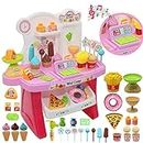 Brand conquer Pretend Play Mini Supermarket Toy Candy Sweet Shopping cart, Pretend Play Kitchen Set for Kids Girl & Boys (Mini Home Supermarket) ice Cream Set Toy for Kids 37 Pieces -Made in India