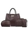 LEGAL BRIBE Women's Stylish Crock Hand-held Bag Combo of 4 (Brown)