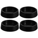 4Pcs Furniture Caster Cups Round for Hard Floors Carpet Base Rubber Furniture Feet Cups Non Slip Furniture Wheel Stoppers Black